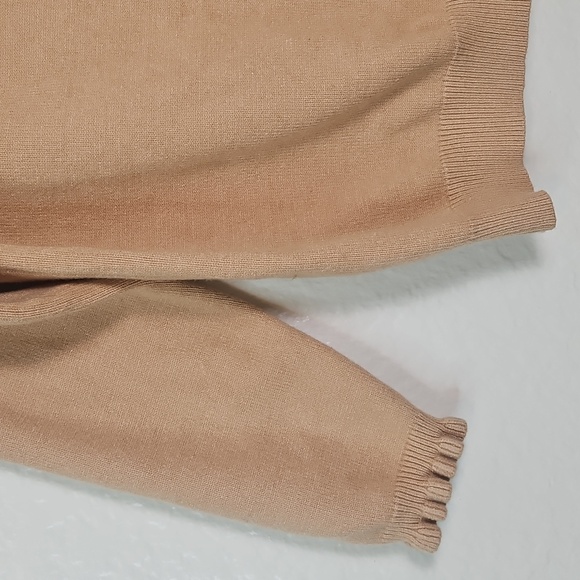 BTFBM Camel Ruffle Button Sweater S - Picture 5 of 12